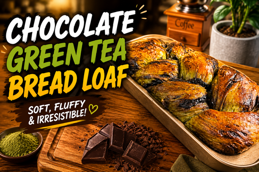 Chocolate Green Tea Bread Loaf | Soft & Fluffy Recipe