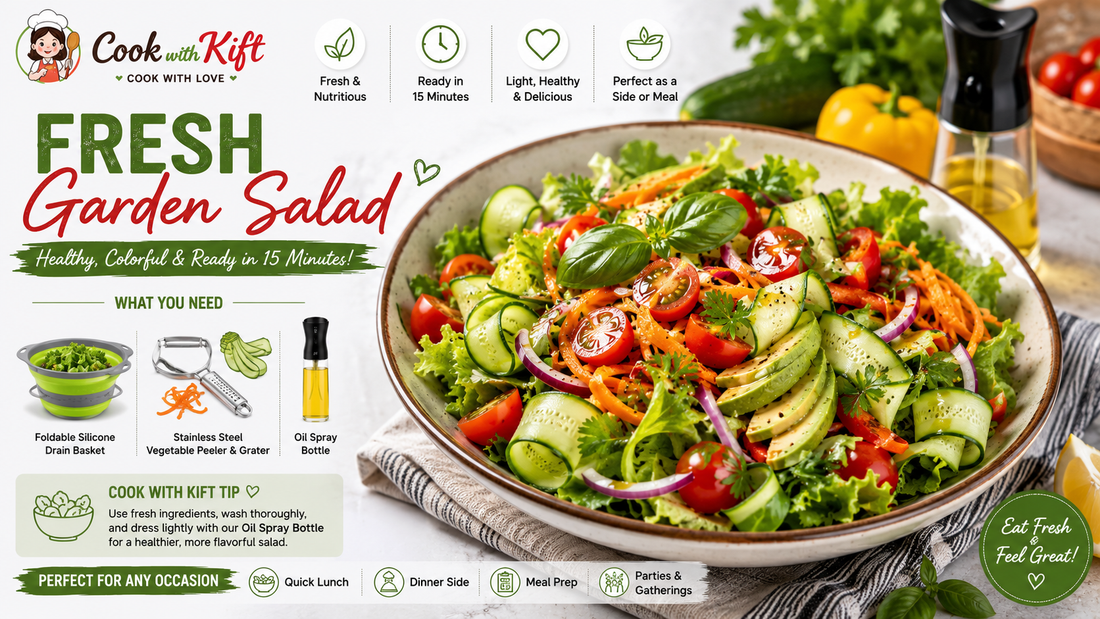 How to Make the Perfect Fresh Garden Salad (Healthy, Colorful & Ready in 15 Minutes)