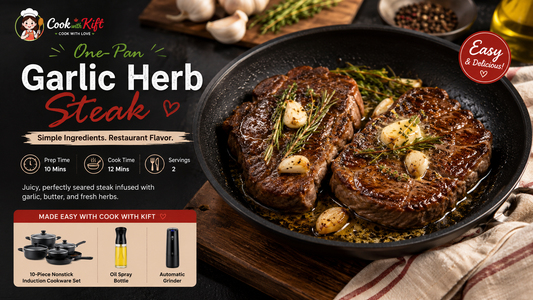 How to Make Restaurant-Style Garlic Herb Steak at Home (Easy One-Pan Recipe)