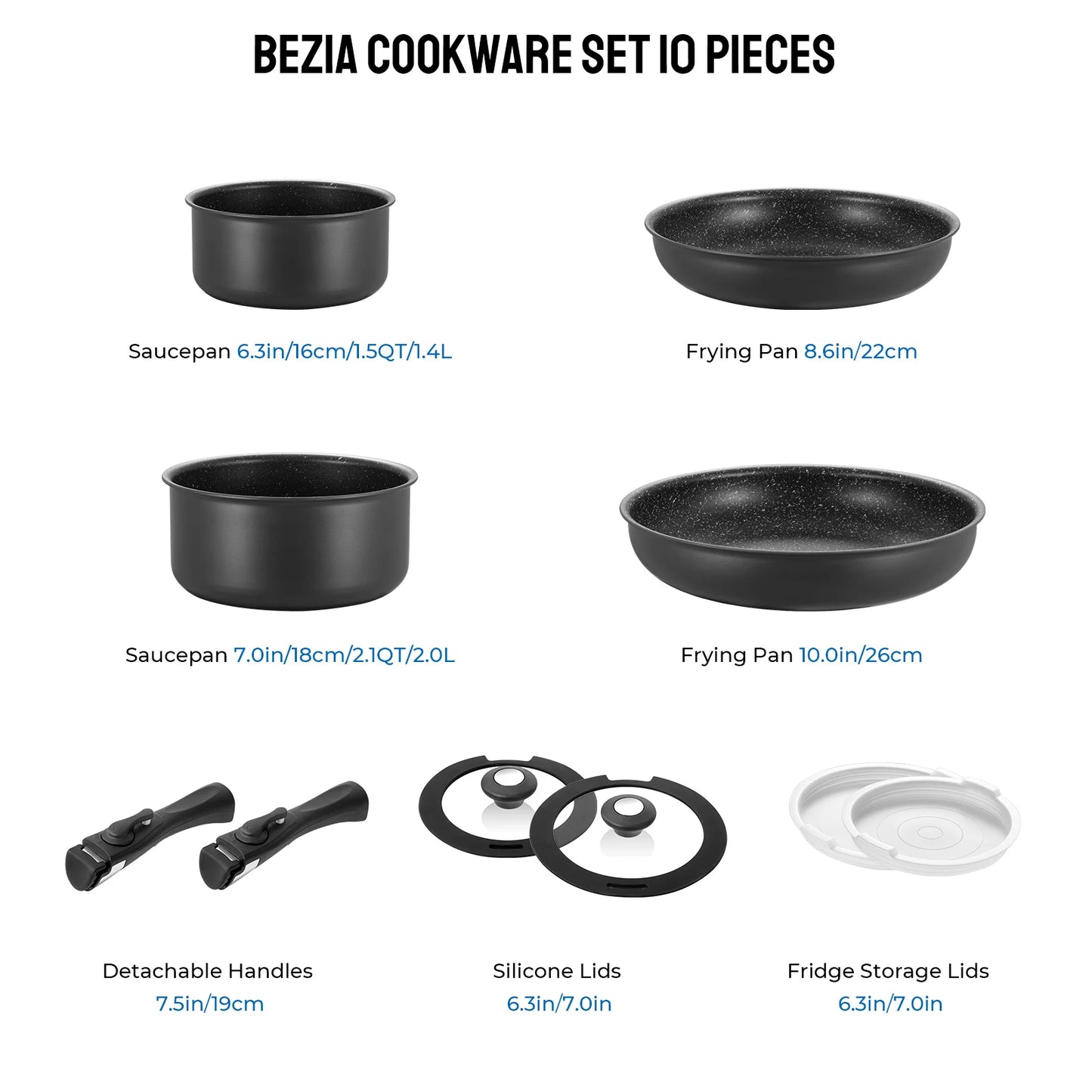 10-Piece Nonstick Induction Cookware Set